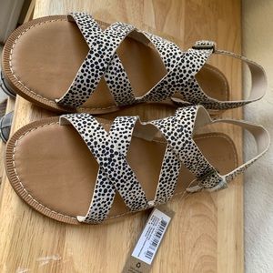 Brand new Tom’s Sicily leather strappy sandals.